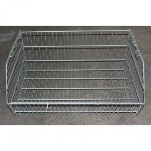 Used Galvanised Wire Mesh Stacking Display Basket